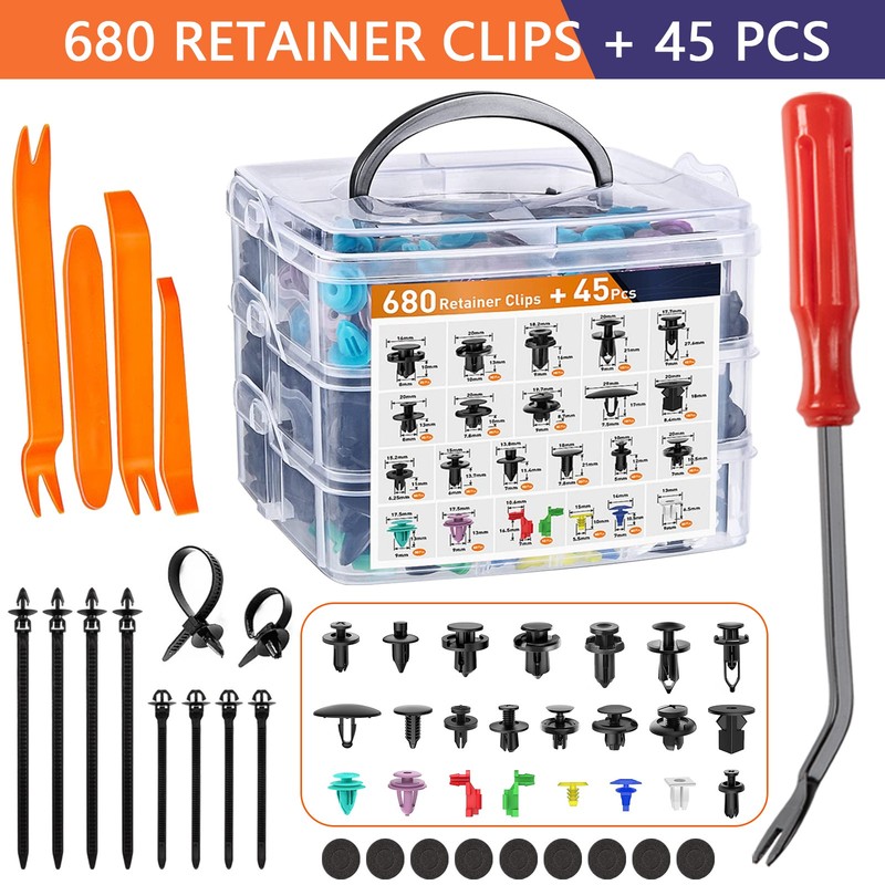 725 PCS Car Push Retainer Clips Door Panel Bumper Fender Rivets Fasteners Clips