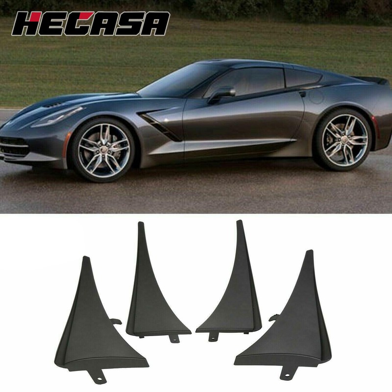 Front Rear Splash Guards Mud Flaps For Chevrolet C7 Corvette Stingray Z06 14-19