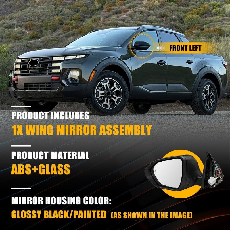For Hyundai Santa Cruz Tucson SEL 22-24 Door Mirror Driver Side Power Heated1-5x gallery