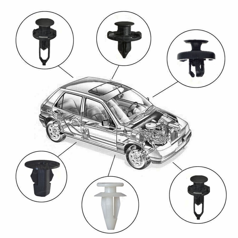 100 Pcs Bumper Trim Panel Fender Engine Push Pin Rivet Clips For Toyota Lexus AA gallery