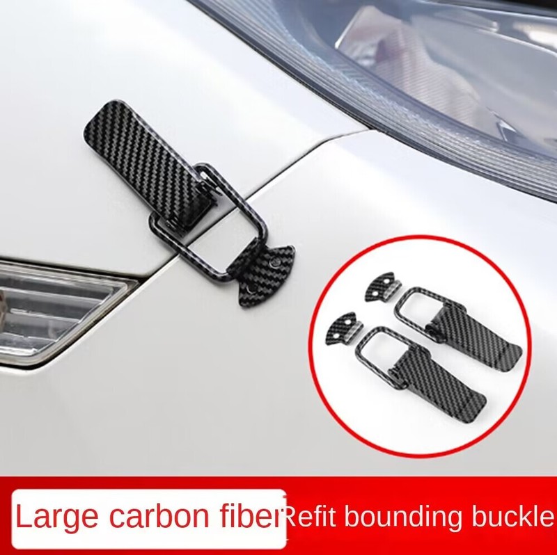 Car Bumper Fixed Lock Security Buckle Hooks Clip Fasteners Decor Carbon Fiber gallery