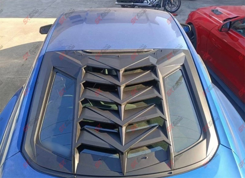 Glossy/Matte Black Rear Window Louver Cover Trim Fits Ford Mustang Coupe 2015-23 gallery
