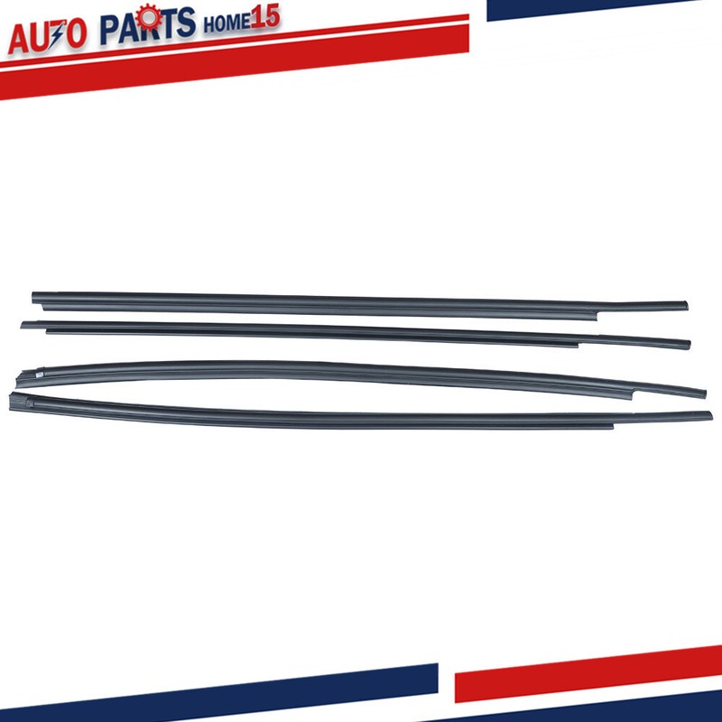 For Toyota Tundra CrewMax 2007-2018 Window Moulding Weatherstrip Seal Belt 4Pcs gallery