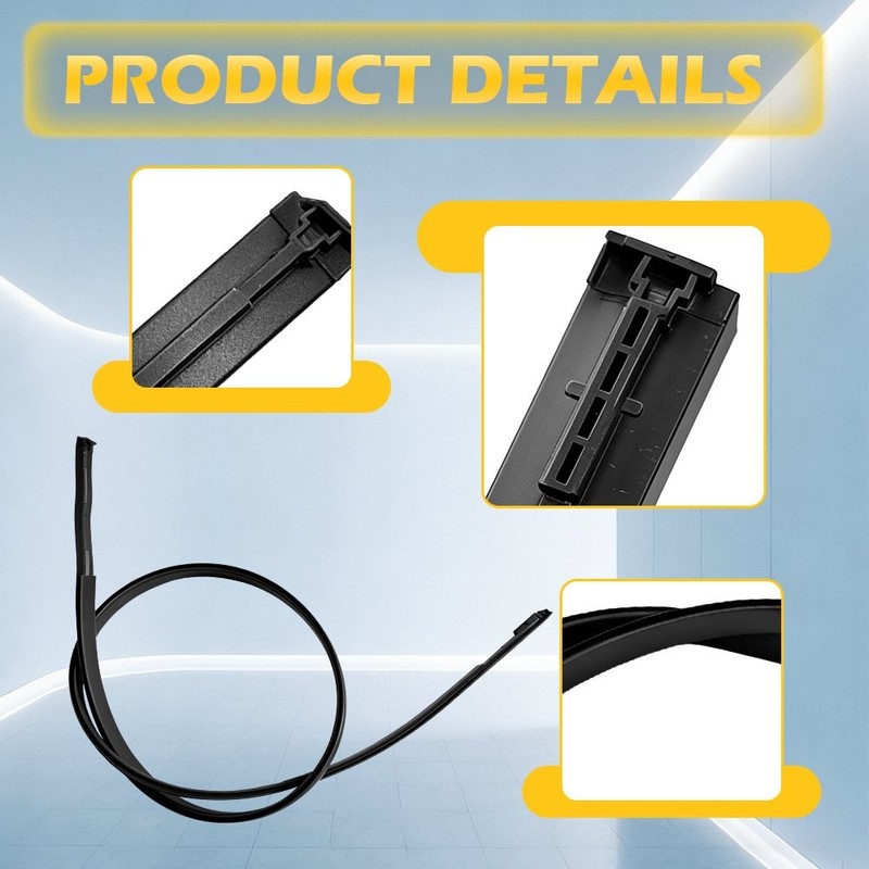 Rubber Roof Top Trim Molding Left Right 2pcs Black for 2012-2018 Toyota Prius V gallery