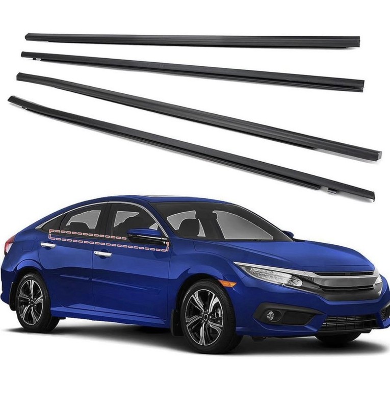 Weatherstrip Window Seal Car Window Moulding Trim Honda 2016-2021 Civic