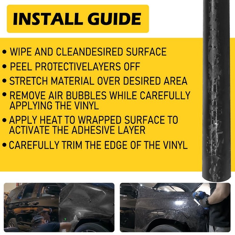 24K Chopped Forged Fiber Carbon Gloss Matte Titanium Vinyl Wrap Sticker Decal gallery