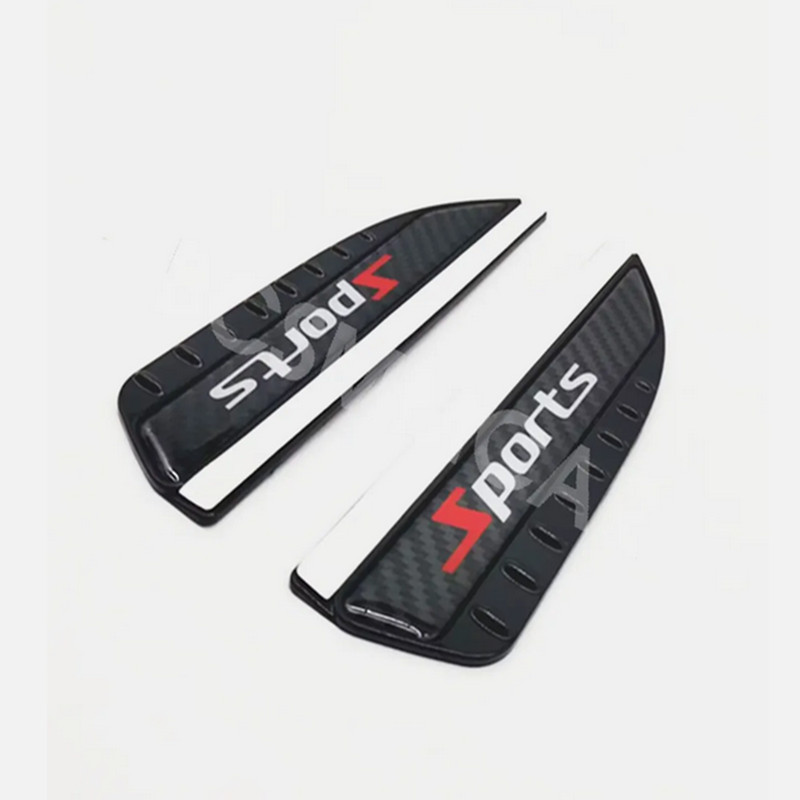 Rear View Mirror Rain Eyebrow Guard Sun Visor Carbon Fiber Look Car Accessories