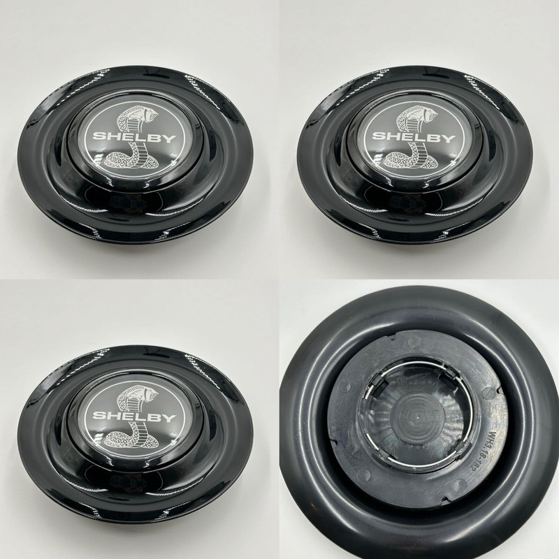 4pcs Sheby XL Big Floating Caps Black Silver Forged Rims 7.2 Inch 182mm For FORD