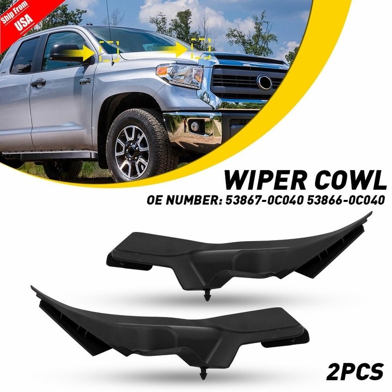 For Toyota Tundra/Sequoia Front Windshield Wiper Side Cowl Extension Cover Trim