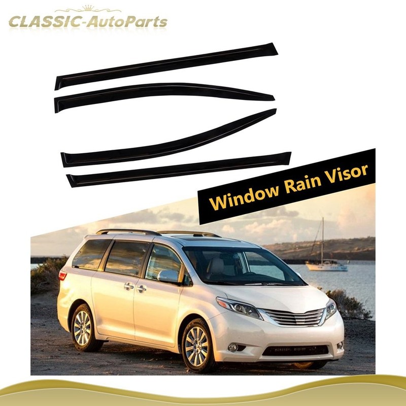 For Toyota Sienna 2011-2018 Wind Sun Rain Guard Vent Shade Window Visor Acrylic