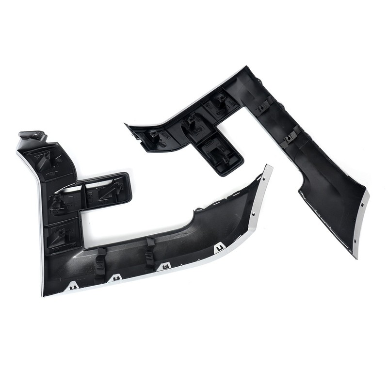 For Ford 2015-2017 F-150 Ingot Silver Painted Headlight Bezel Trim Grill Molding gallery