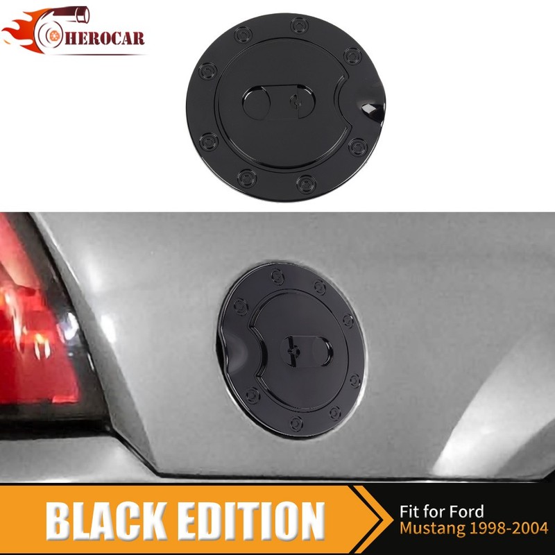 Black Fuel Gas Tank Oil Cap Door Cover For Ford Mustang 1998-2004 Accessories US