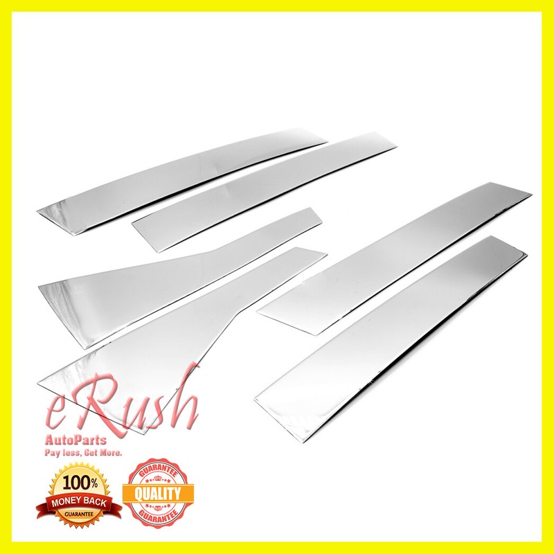 FOR 2017-2018 HONDA CRV CR-V CHROME B-PILLAR 6PCS PILLAR POST STAINLESS STEEL US