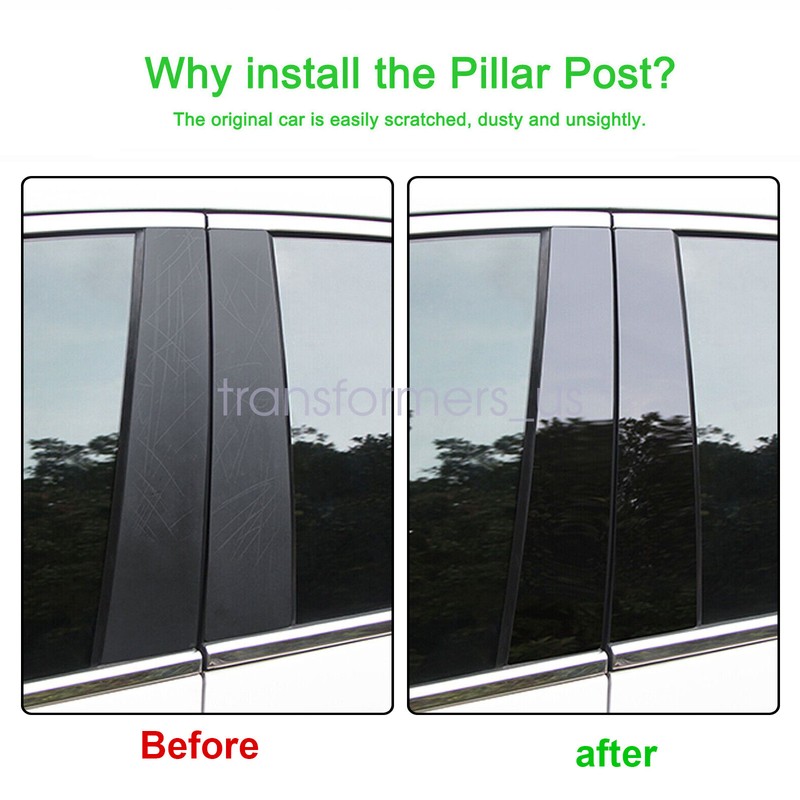 Black pillar posts set door trim piano cover kit for Honda cr-v crv 2017-2022 gallery