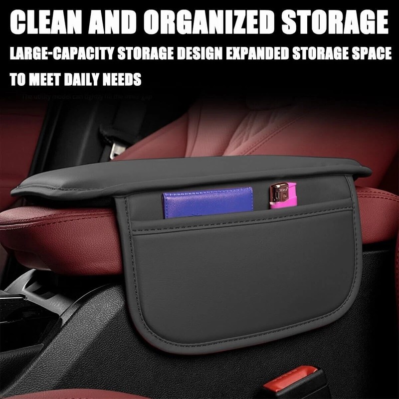 Car Memory Foam Leather Armrest Cushion Cover Center Console Box Pad for Toyota gallery