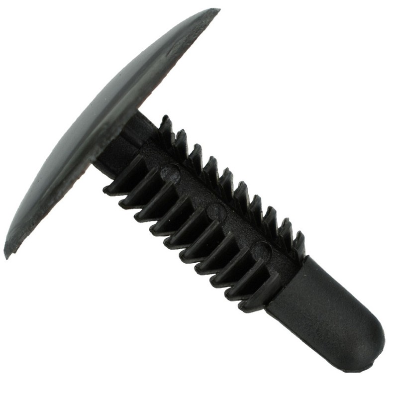 Black Nylon Trim Panel Clip Retainers – 1/4″ Hole 1 3/32″ Stem 1″ Head – 50 Pack