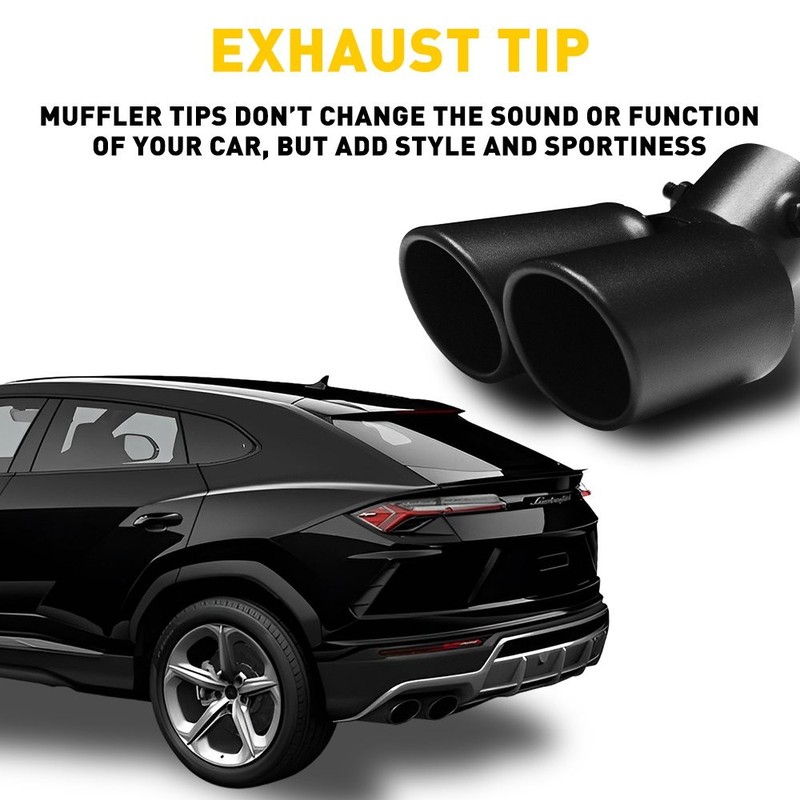 Car Rear Exhaust Pipe Tail Muffler Tip Auto Accessories Replace Kit Black AAA gallery