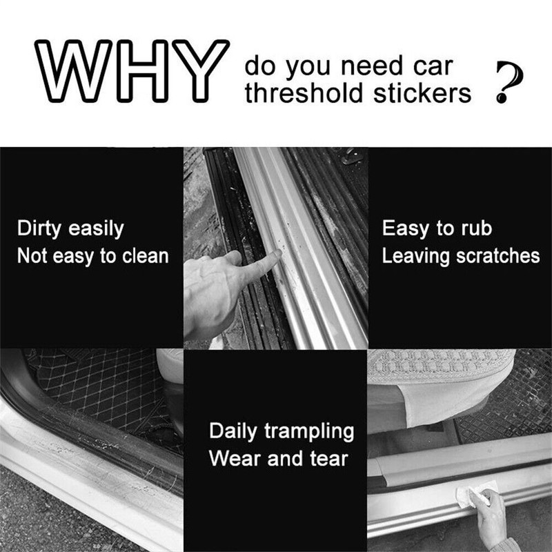 4x Car Scuff Plate Door Sill Cover Panel Step Guard Protector For Express 1500 gallery