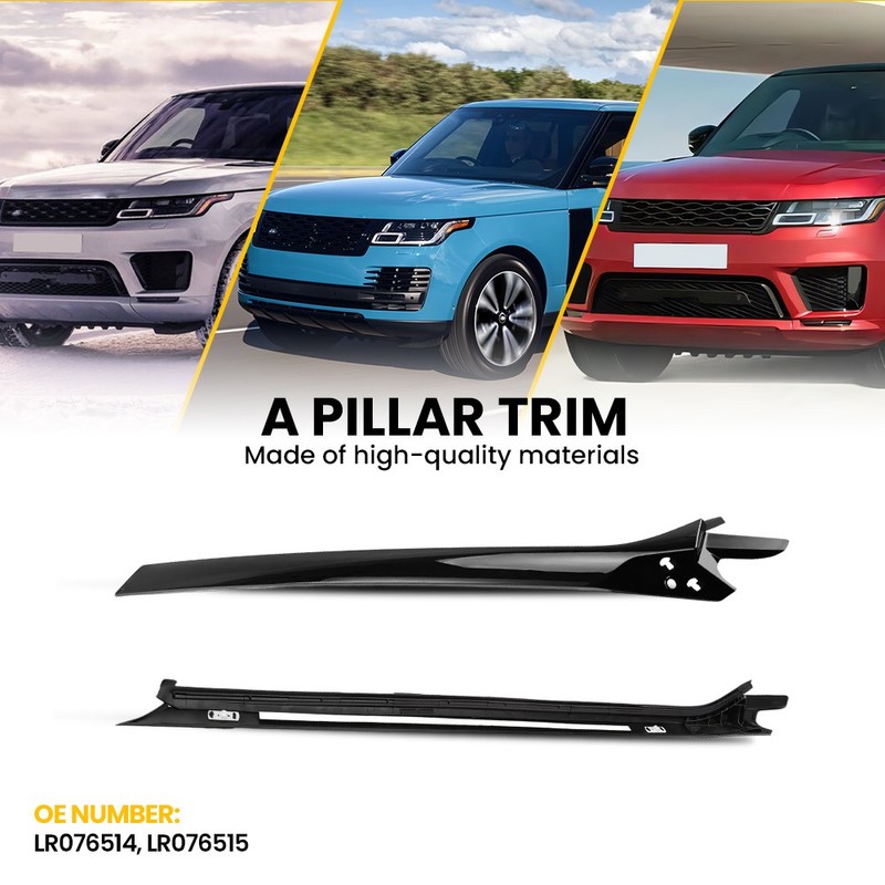 2Pcs A Pillar Molding Trim For 2014-2022 Land Rover Range Rover Sport LH & RH US