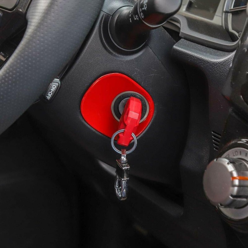 Engine Ignition Switch Lock Panel Decor Trim Cover Bezels for 4Runner 2010+ Red gallery
