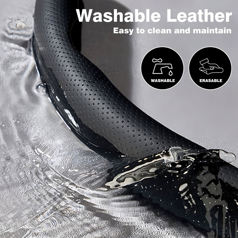 For Honda 14.5-15 inch Car Steering Wheel Cover Premium Nappa Leather Breathable gallery