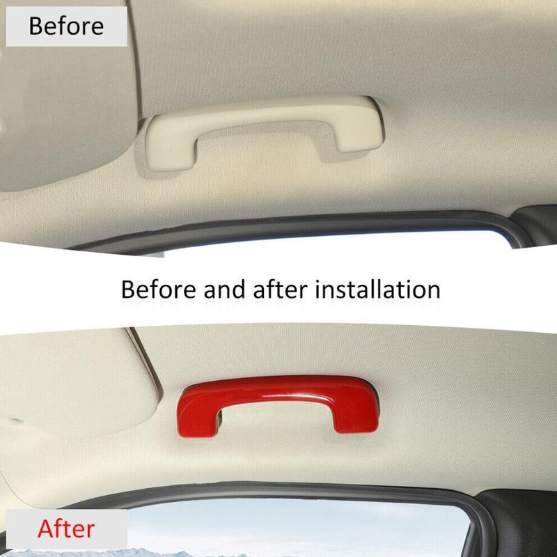For 2011-2024 Dodge Durango ABS Red Inner Roof Grab Bar Handles Trim Decor Cover gallery