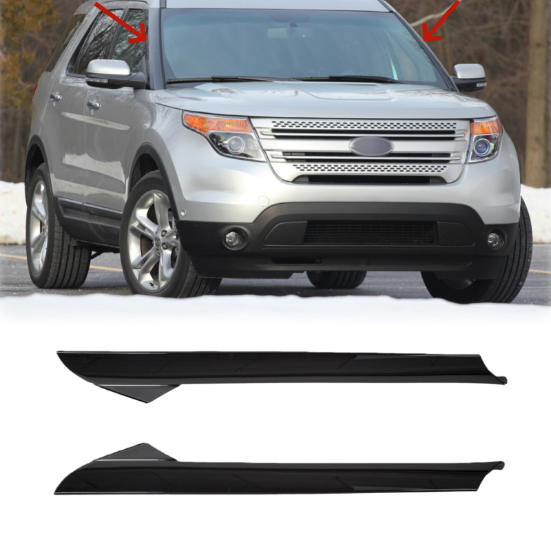 Pair Front A-Pillar Molding Windshield Outer Trim For 2011-2019 Ford Explorer
