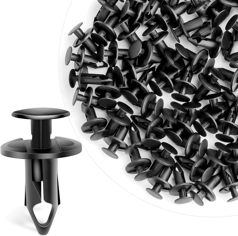 200PCS 8mm Bumper Retainer Clips Auto Car Plastic Push Rivets Fastener Fender gallery