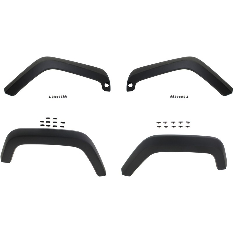 Fender Flares For 2007-2017 Jeep Wrangler Set of 4 Front and Rear Textured Black