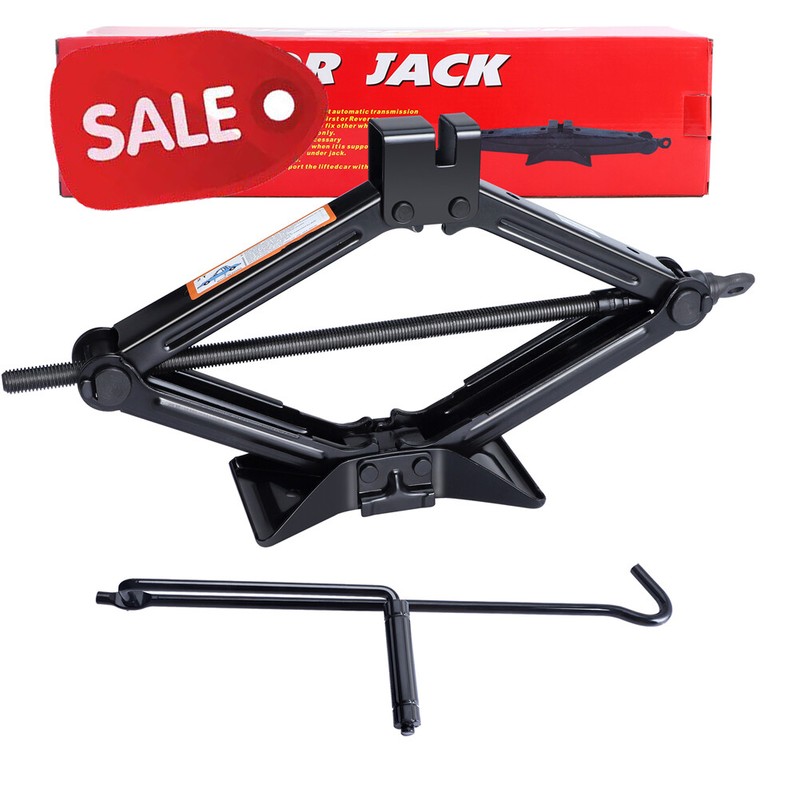 2 Ton Scissor Jack Handle Crank Tool Tire Wheel Lug Wrench Jack Car Van Garage