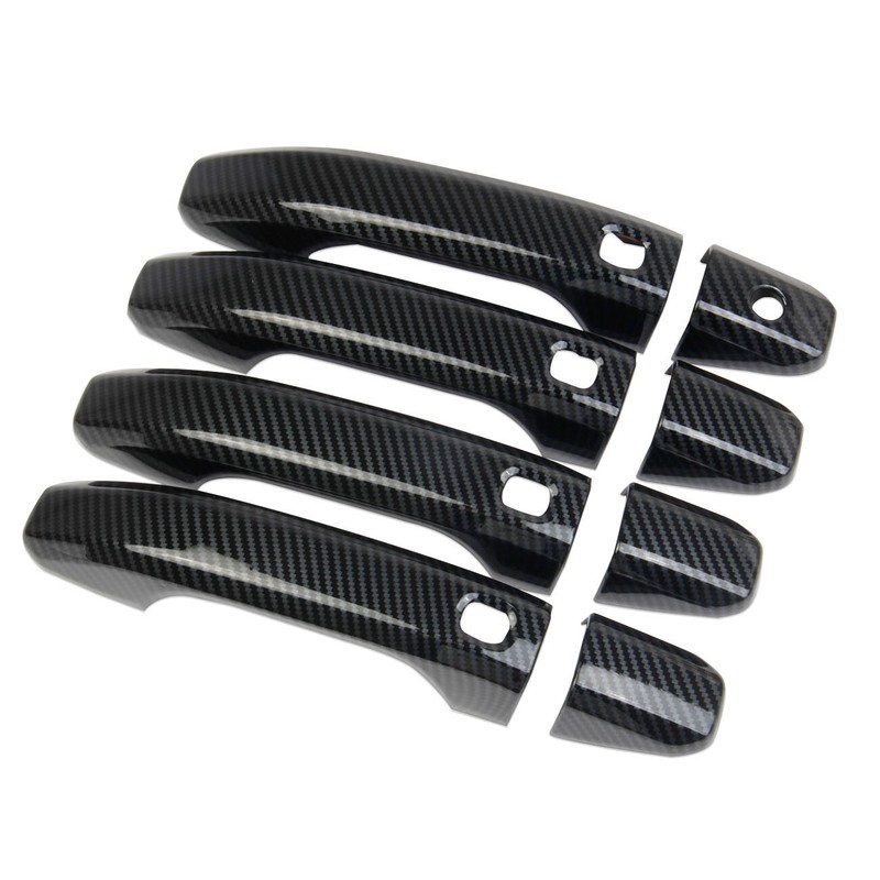 Carbon fiber Style Side Door Handle Cover Trim 4PCS For Chevrolet Tahoe Suburban gallery
