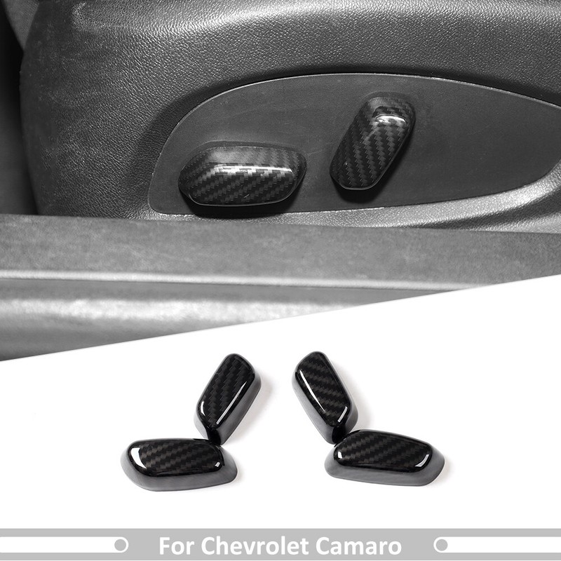 Seat Adjust Switch Button Cover Trim For Chevrolet Camaro 2017+ Carbon black