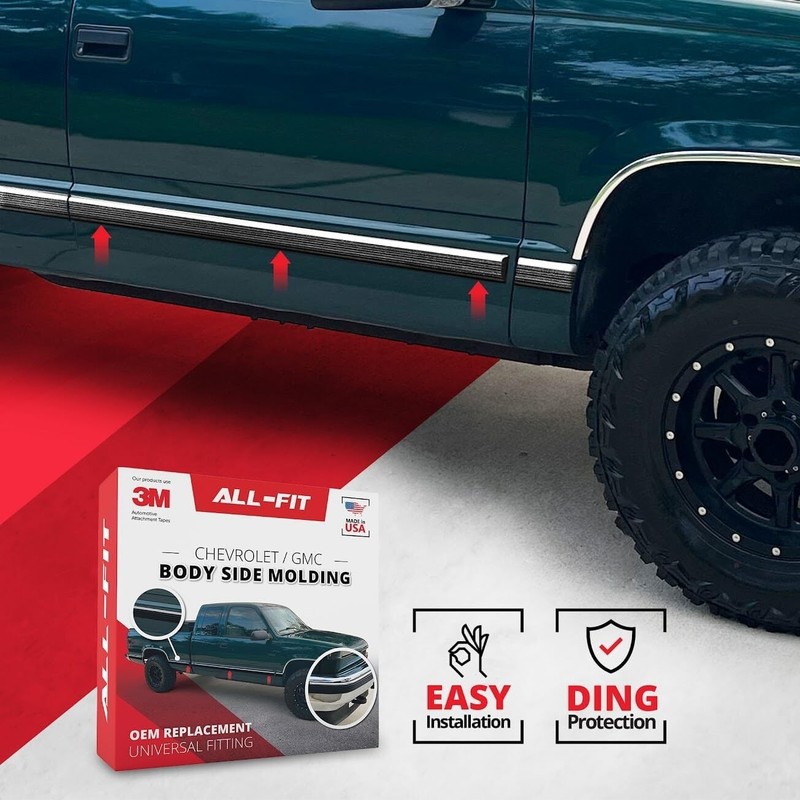 ALL-FIT Replacement Side Molding Trim Old Body Style 1988-99 Chevy/GMC Truck OBS gallery