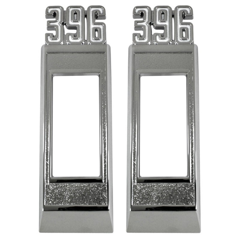 NEW Trim Parts 396 Front Marker Bezel PAIR / FOR 1969 CHEVY BEL AIR Emblem 2877