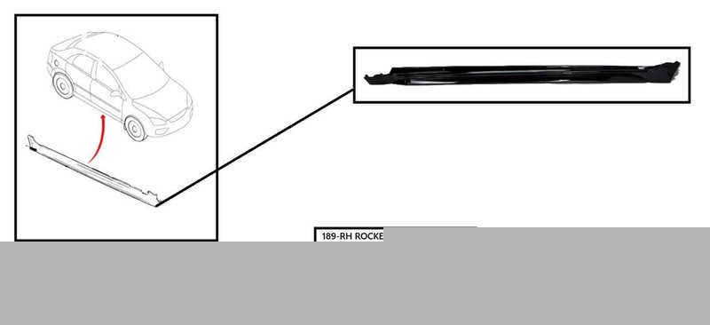 RIGHT BLK ROCKER PANEL MOULDING OEM 2021 LAND ROVER RANGE ROV LR110602