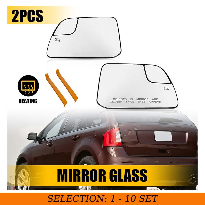2-20 Mirror Glass Heated for 2011-14 Ford Edge Lincoln MKX Driver&Passenger Side