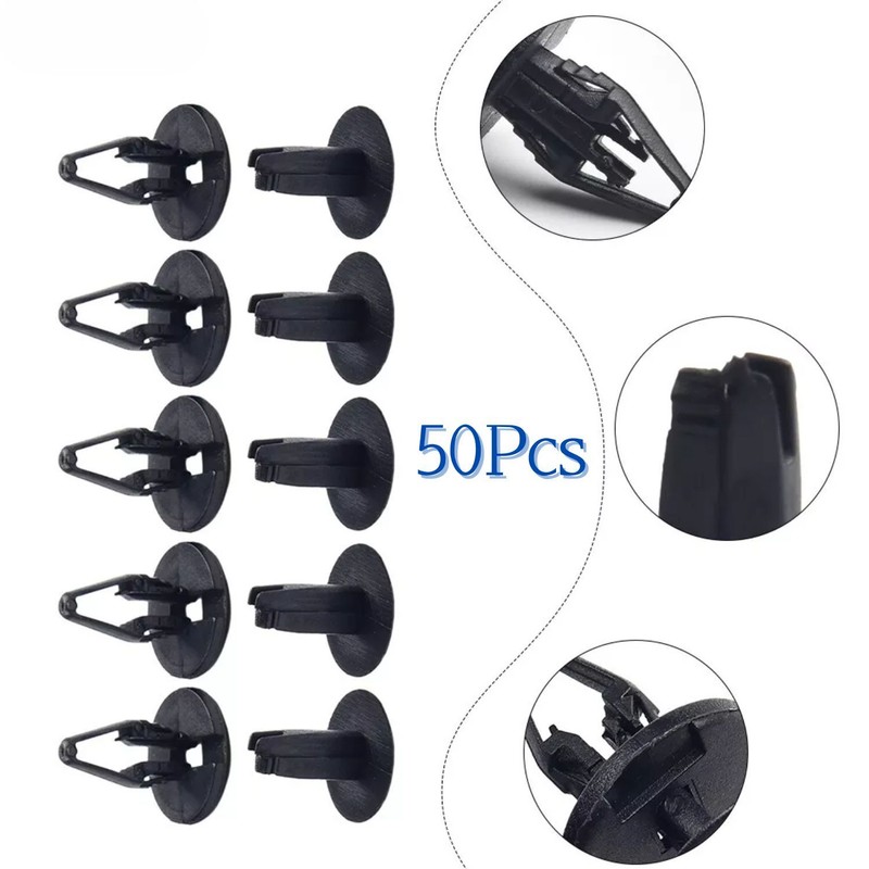 50x Fastener Clips Nylon Push Retainer for Ford Escape Focus Fusion Edge