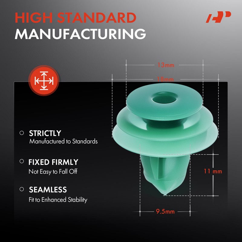 A-Premium 30x 9.5mm Door Panel Interior Trim Retainer Clip Triple Head for Honda gallery