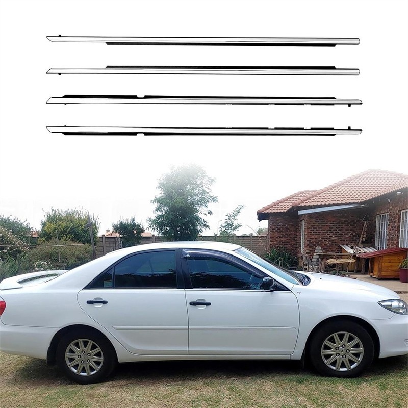 4Pcs Window Molding Trim Weather Strip Seal Strip for 2002-2006 Toyota Camry gallery
