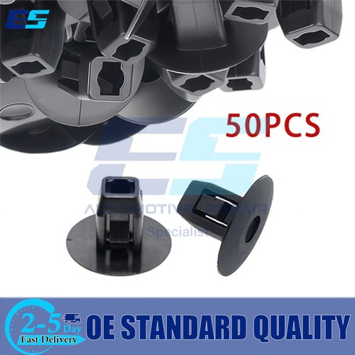 50PCS For Honda Acura Fender Apron Grommet Nut Clips Black 90682-SEA-003 963572D