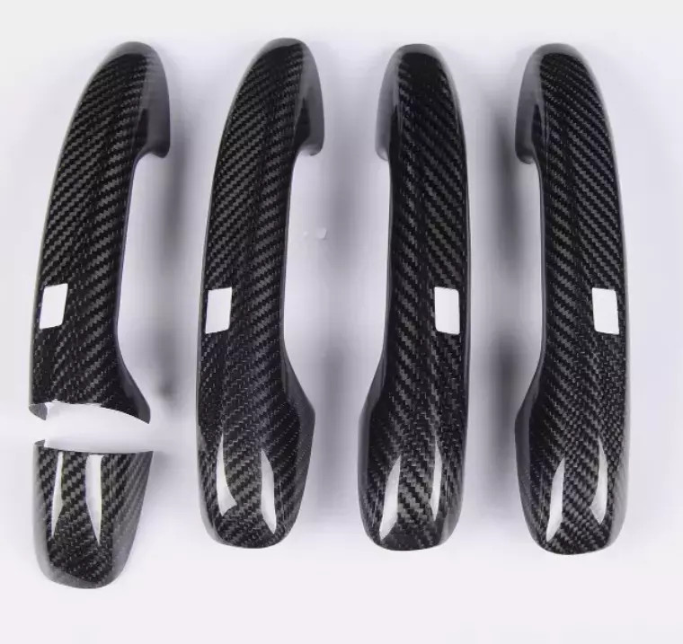 Carbon Fiber Door Handle Cover w Sensor For Mercedes-Benz C E S GLC GLE GLS AMG gallery