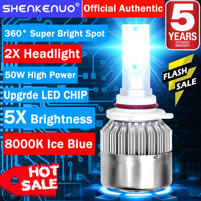 For Chevy Malibu 2016-2018 – 2PC 8000K LED Headlights Bulbs High/Low Beam Kit