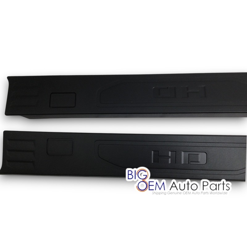 OEM new Silverado Sierra Truck HD Dually 8' Long Bed Rail Cap black Moldings Set gallery