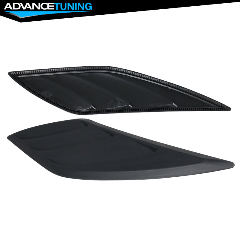 Universal IKON Style Air Flow Hood Vent Scoop Unpainted Black ABS 2 Pieces gallery