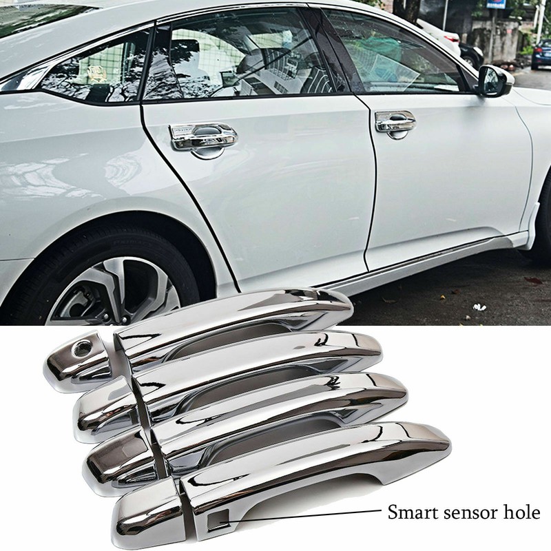 Glossy Chrome Door Handle Cover Decor Trim For Honda Accord 10th Gen 2018-2022