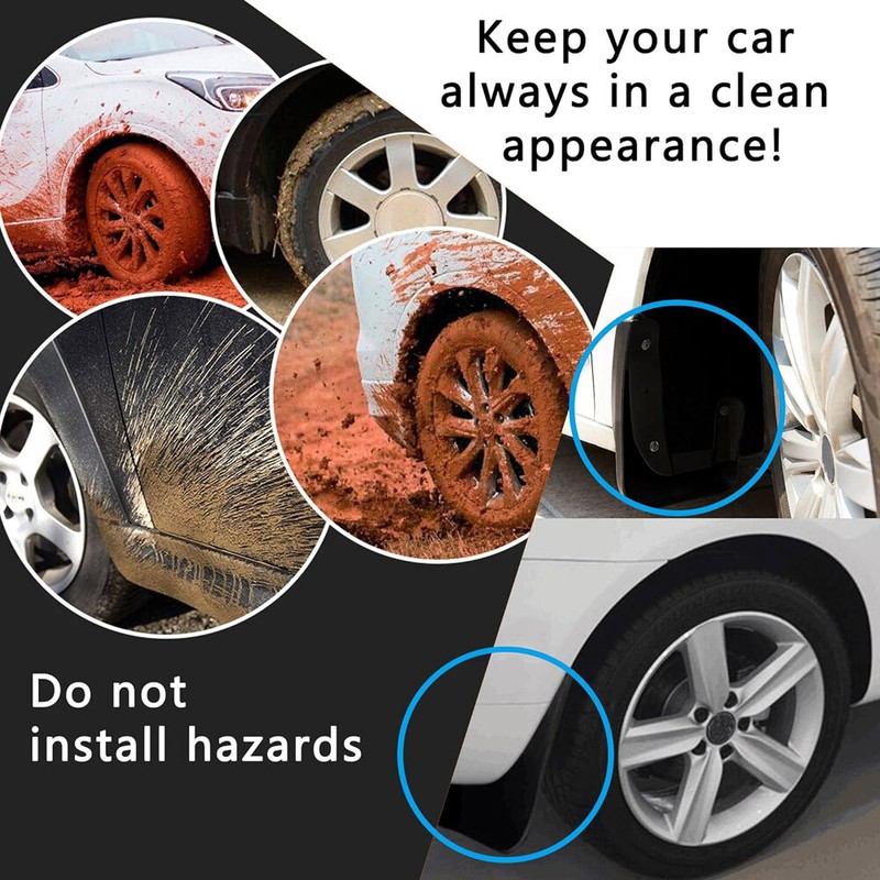 4PCS Universal Car Mud Flaps Splash Guards For Front or Rear Auto Accessories US gallery
