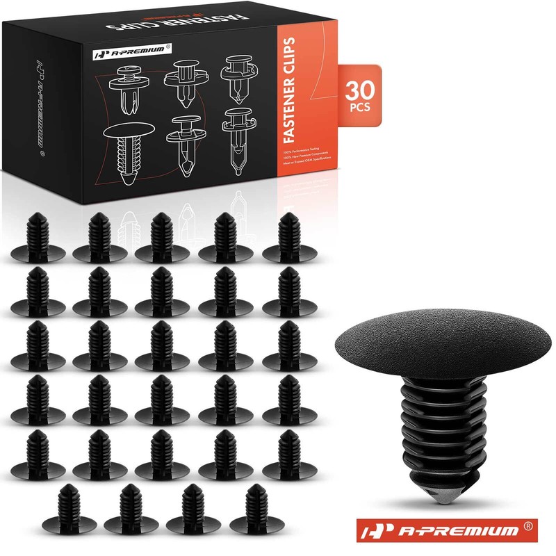 A-Premium 30Pcs Nylon Engine Compartment & Front End Retainer Clips for GM Chevy
