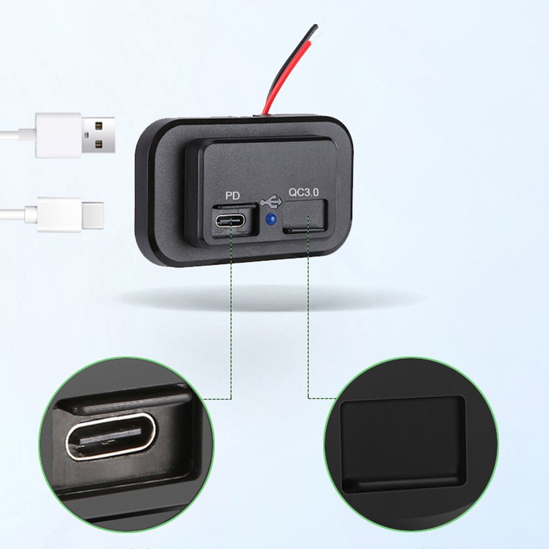 QC3.0 36W USB Fast Charging Car Charger Socket Power Adapter Dustproof 12V-24V gallery