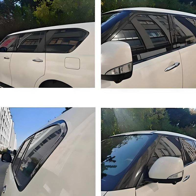 13pcs Window Molding Trim Frame Strips For Nissan Armada 2018- 2024 Gloss Black gallery
