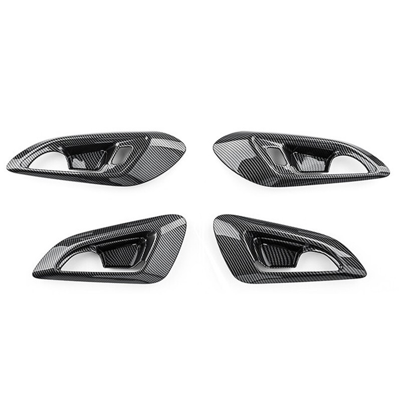 Carbon Fiber ABS Inner Door Handle Bowl Cover Trim For Chevrolet Trax 2024 2025